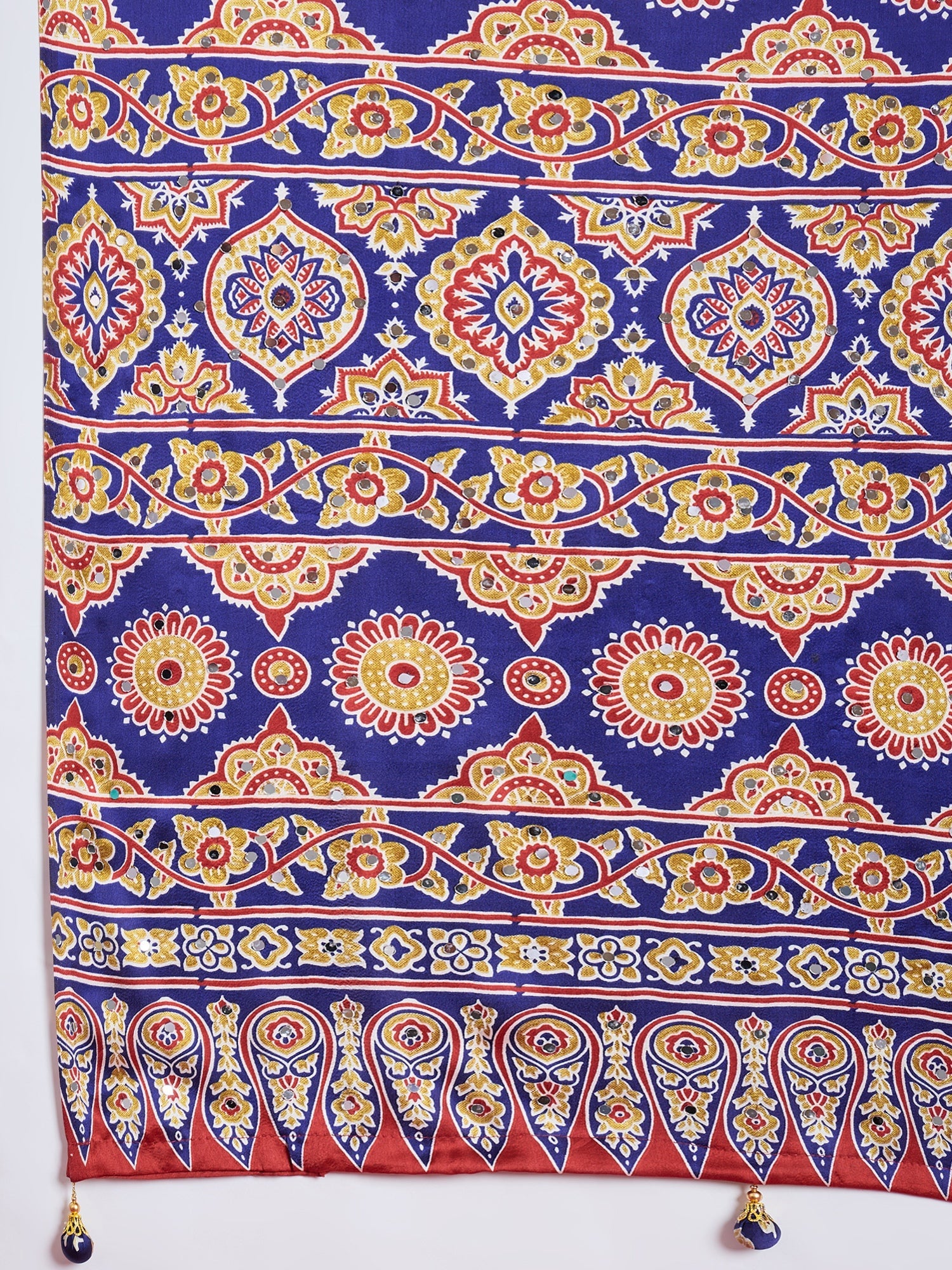 Elakshi Mirror Work Semi Modal Saree for Wedding & Party Wear ClothsVilla