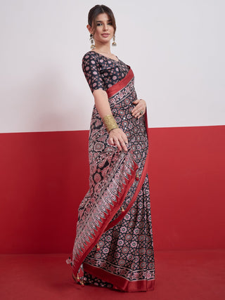 Elakshi Mirror Work Semi Modal Saree for Wedding & Party Wear ClothsVilla