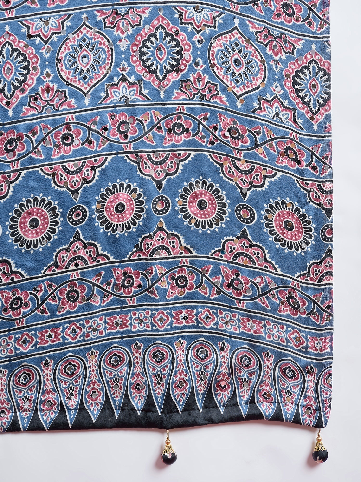 Elakshi Mirror Work Semi Modal Saree for Wedding & Party Wear ClothsVilla