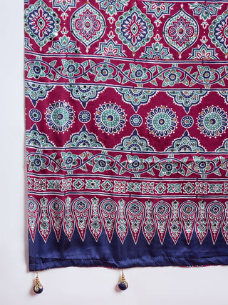 Elakshi Mirror Work Semi Modal Saree for Wedding & Party Wear ClothsVilla