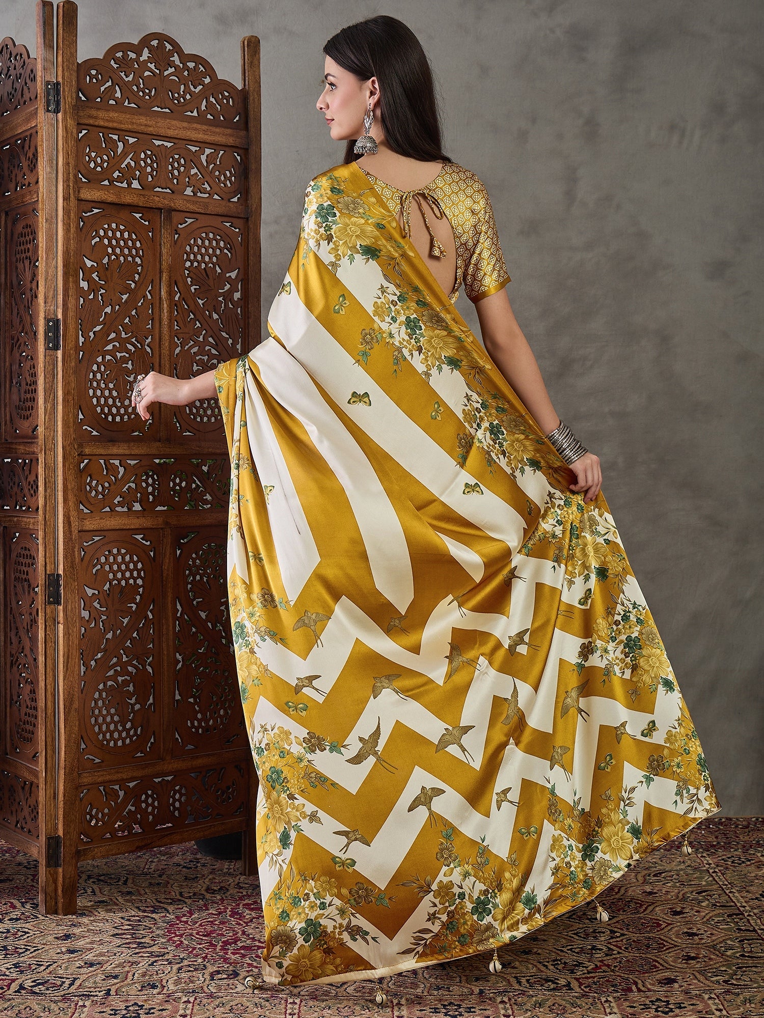 Elaria Contemporary Semi Modal Saree for Special Occasions ClothsVilla
