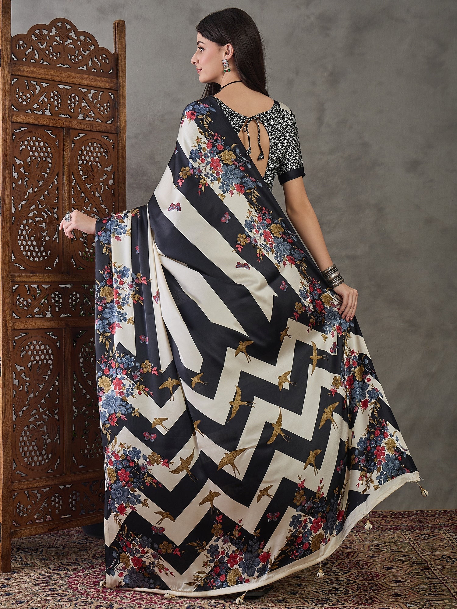 Elaria Contemporary Semi Modal Saree for Special Occasions ClothsVilla