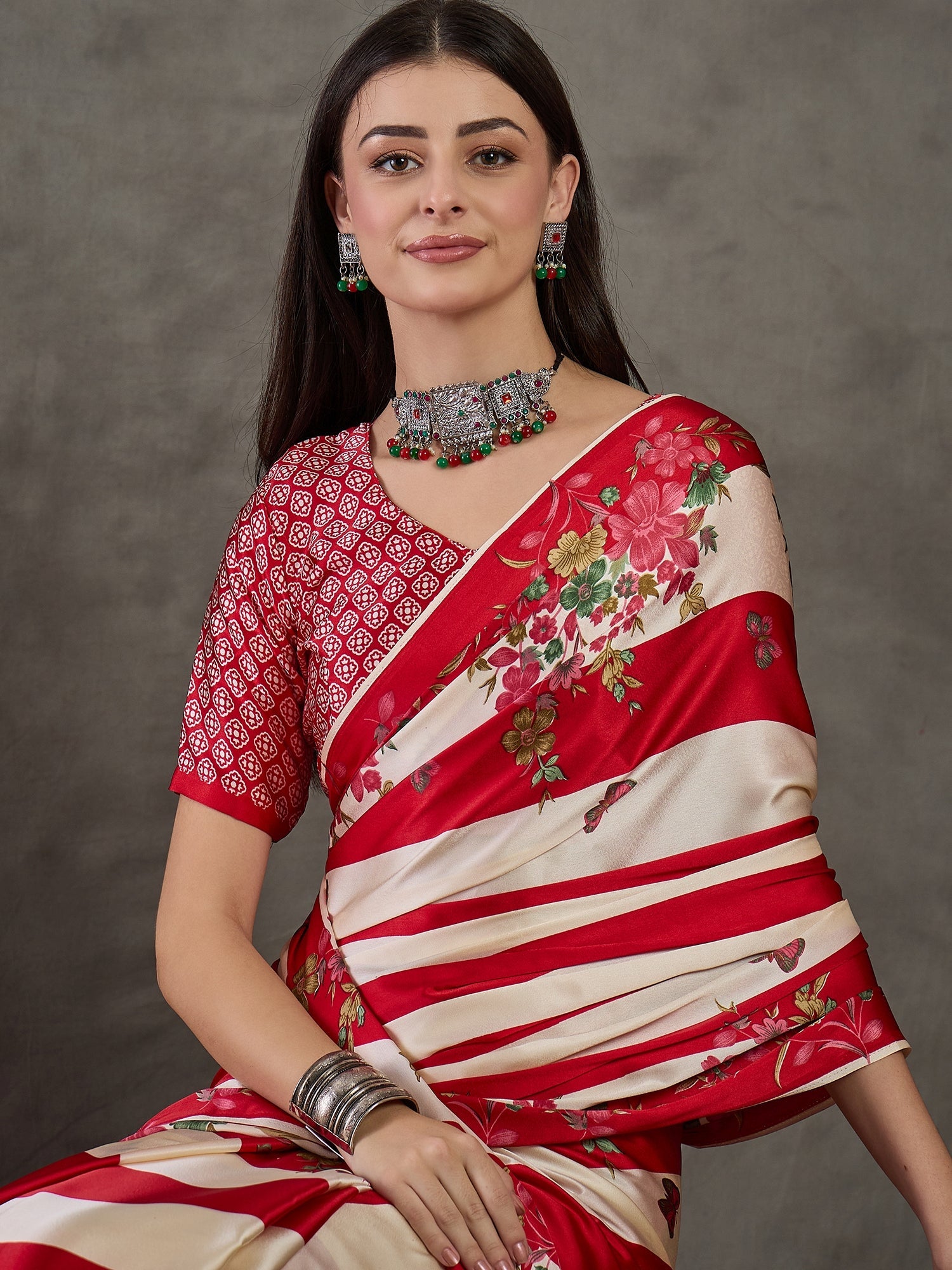 Elaria Contemporary Semi Modal Saree for Special Occasions ClothsVilla