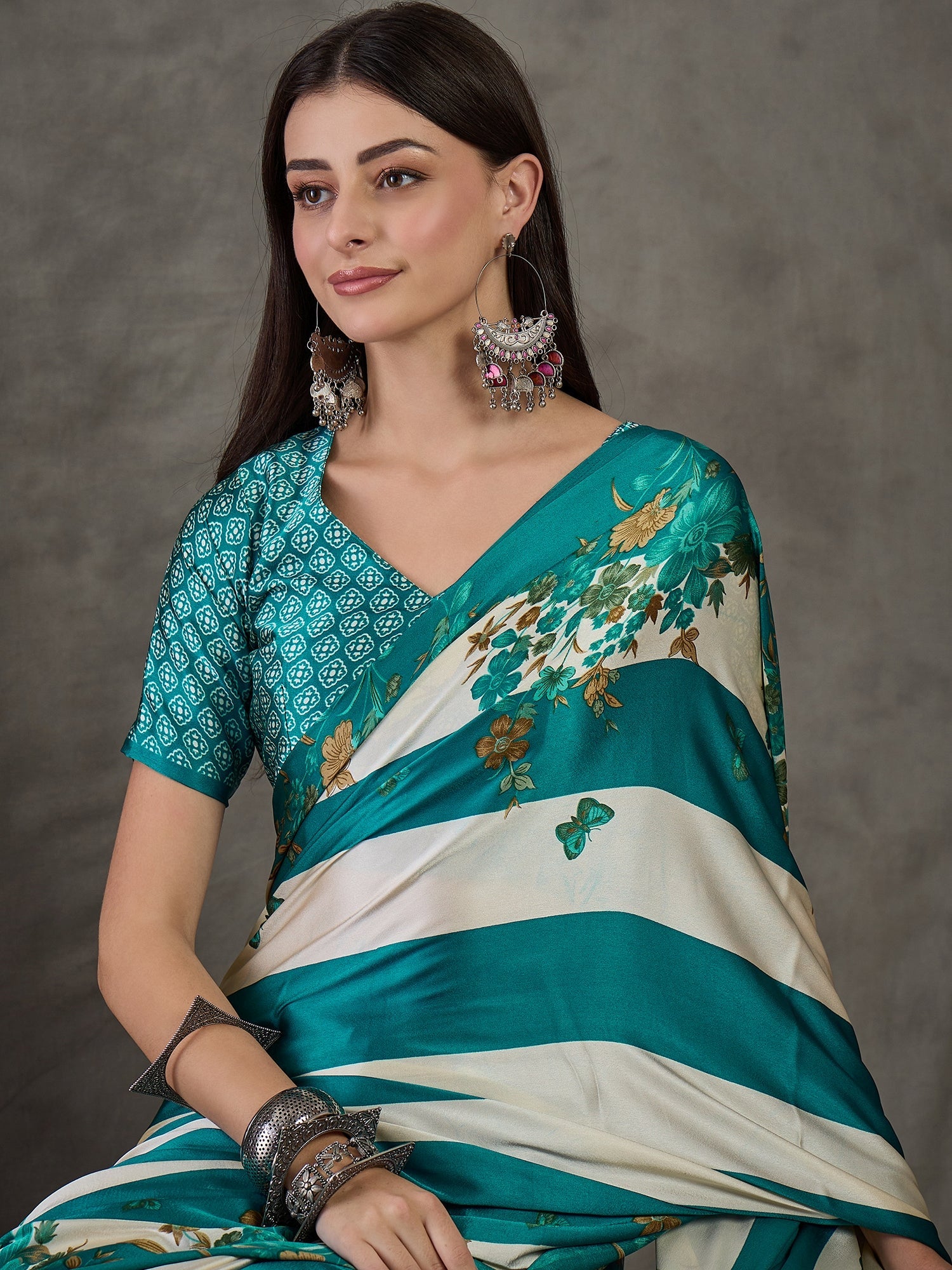 Elaria Contemporary Semi Modal Saree for Special Occasions ClothsVilla