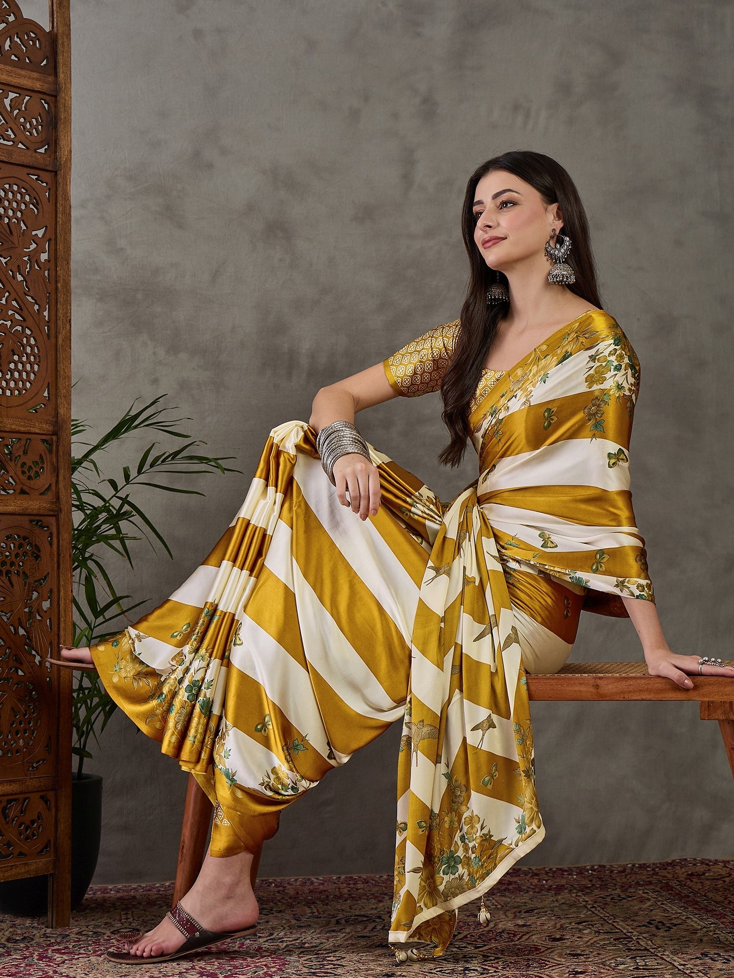 Elaria Contemporary Semi Modal Saree for Special Occasions ClothsVilla
