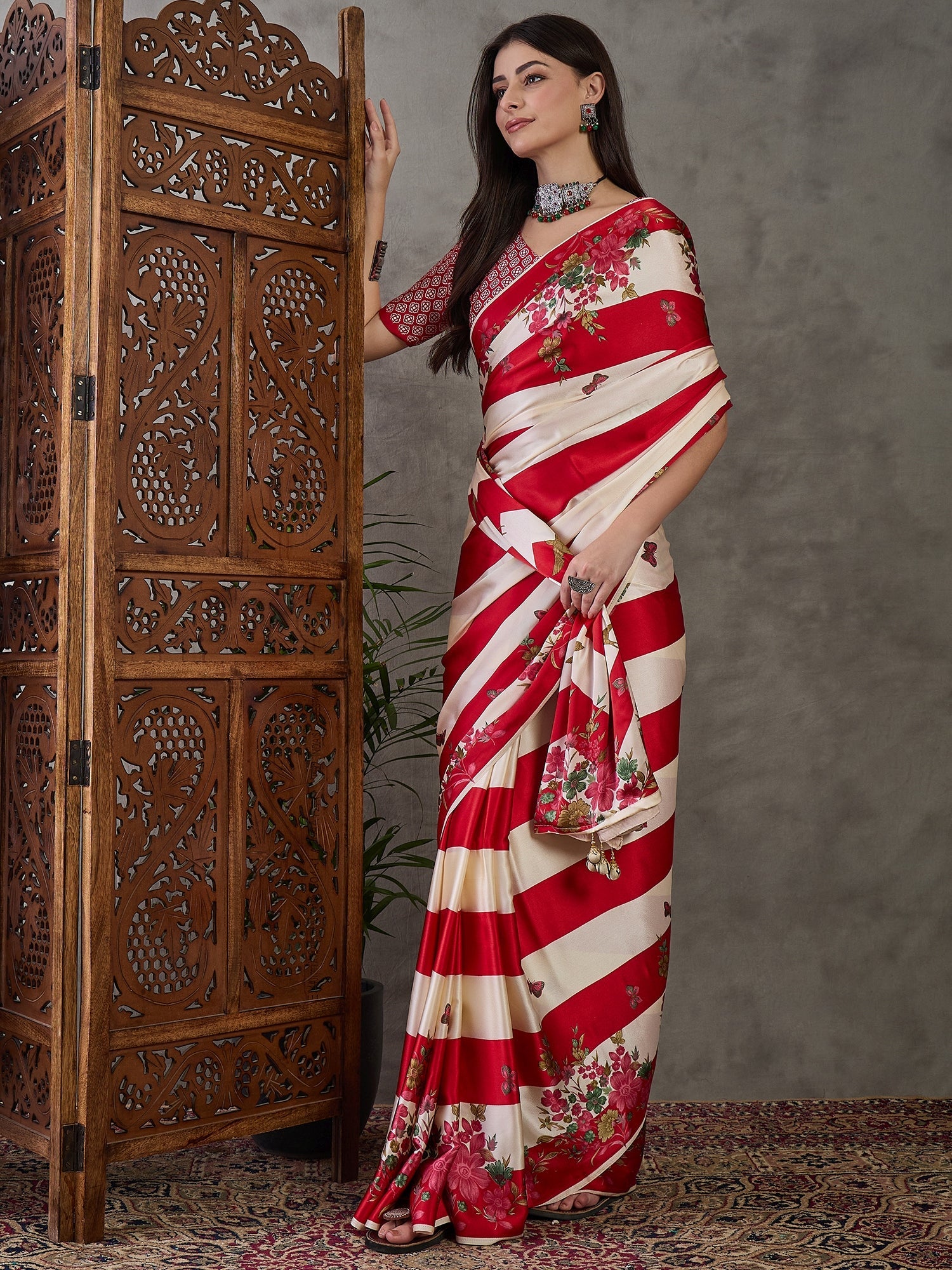 Elaria Contemporary Semi Modal Saree for Special Occasions ClothsVilla