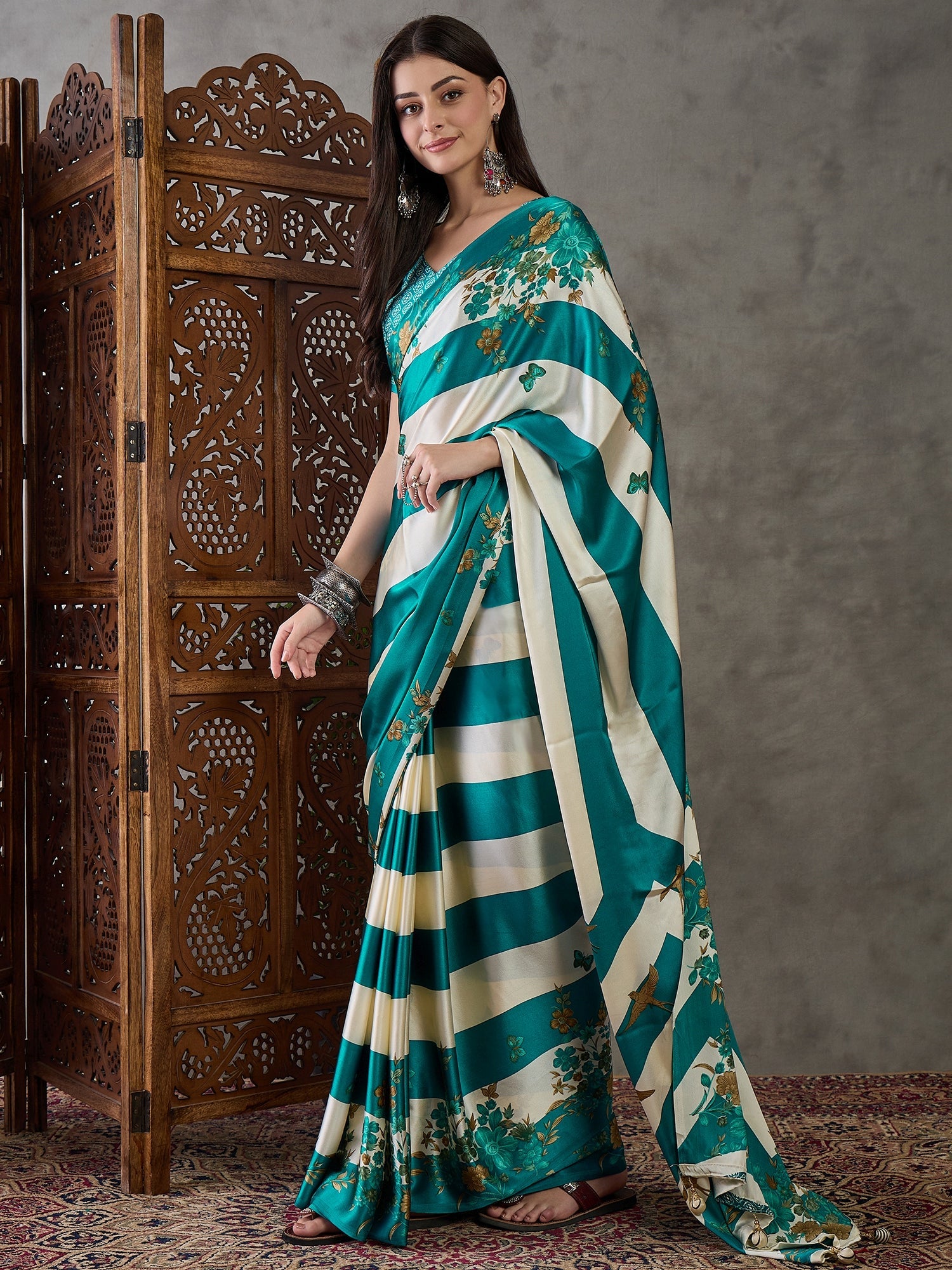 Elaria Contemporary Semi Modal Saree for Special Occasions ClothsVilla