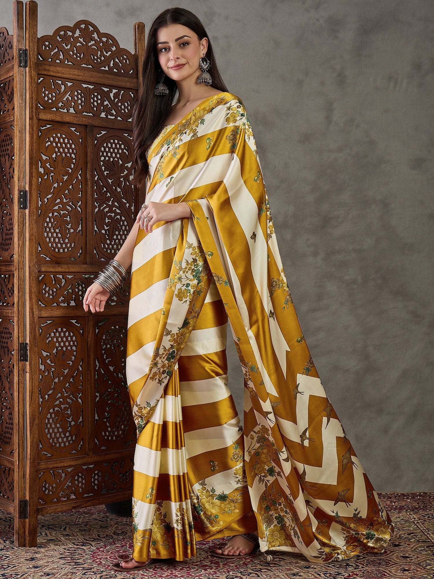 Elaria Contemporary Semi Modal Saree for Special Occasions ClothsVilla