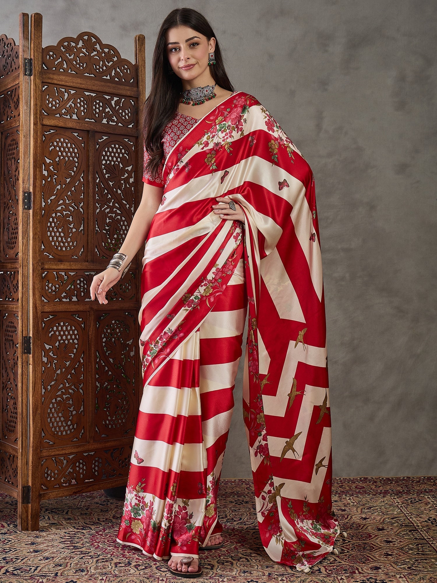 Elaria Contemporary Semi Modal Saree for Special Occasions ClothsVilla