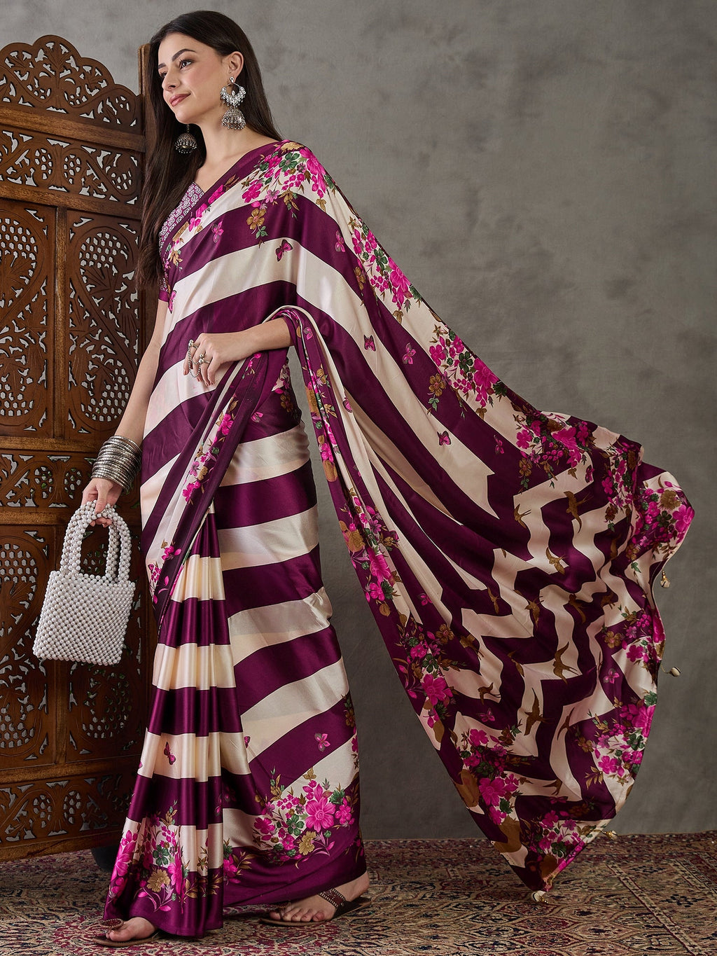 Elaria Contemporary Semi Modal Saree for Special Occasions ClothsVilla