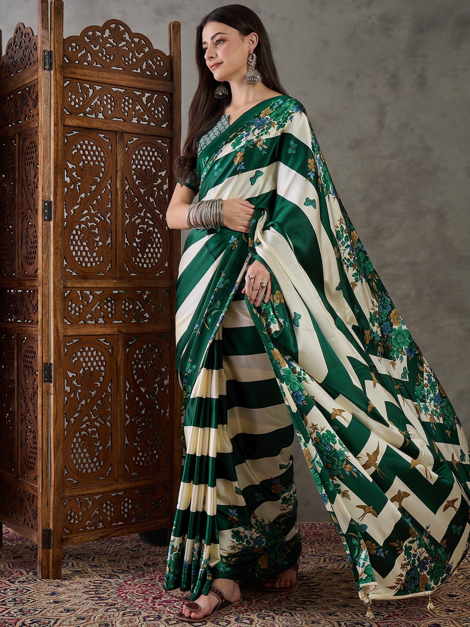 Elaria Contemporary Semi Modal Saree for Special Occasions ClothsVilla