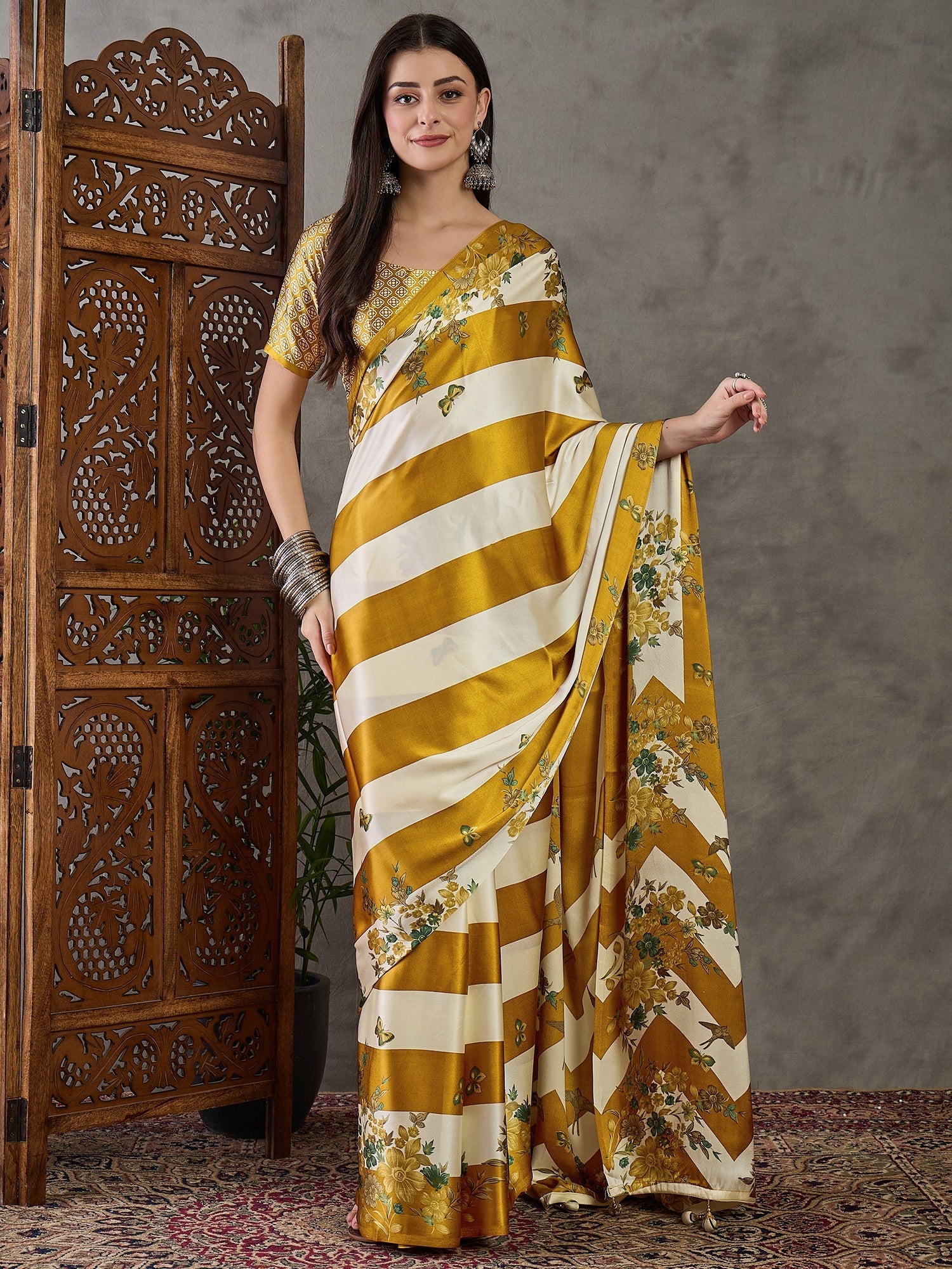 Elaria Contemporary Semi Modal Saree for Special Occasions ClothsVilla