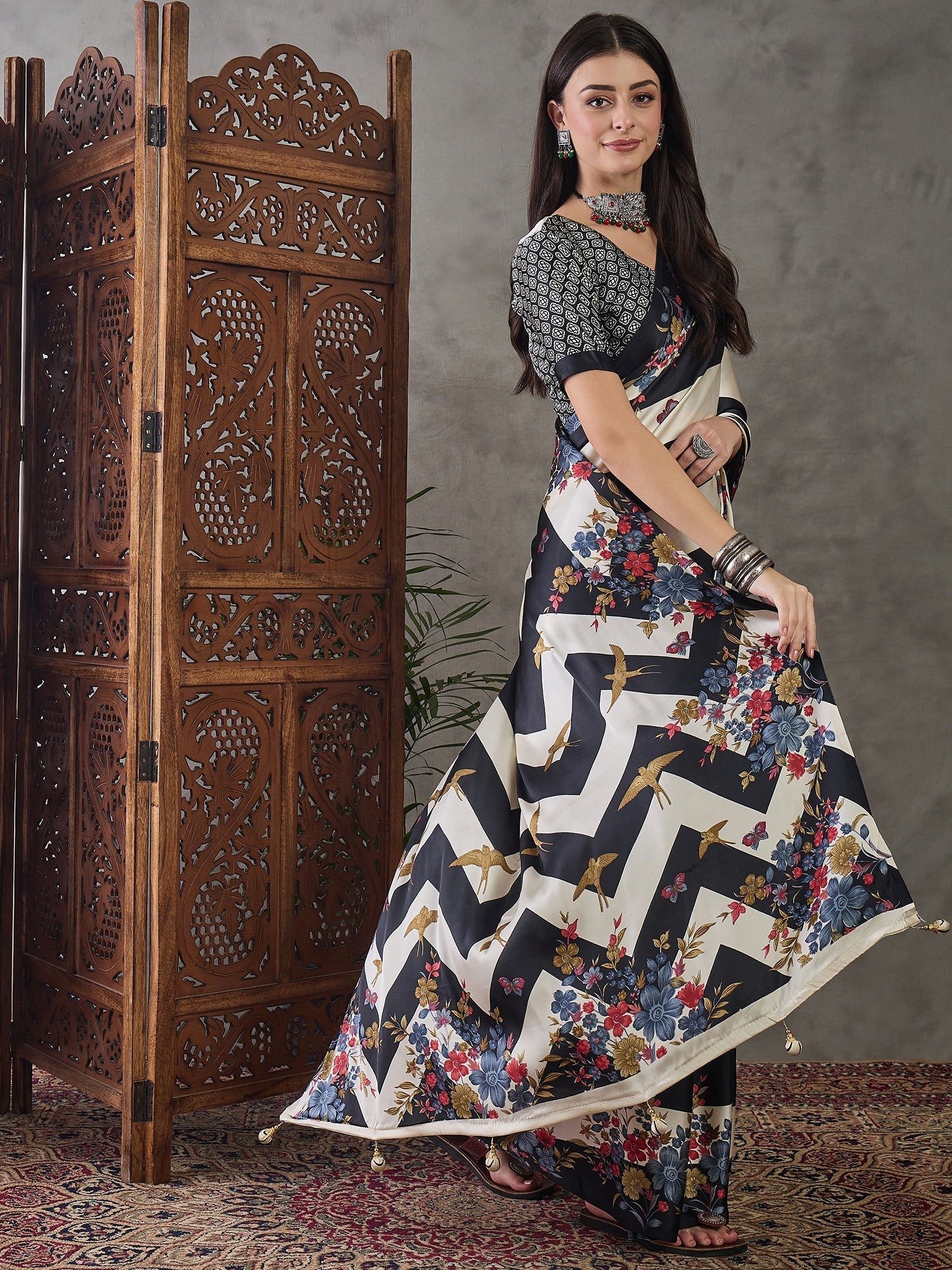 Elaria Contemporary Semi Modal Saree for Special Occasions ClothsVilla