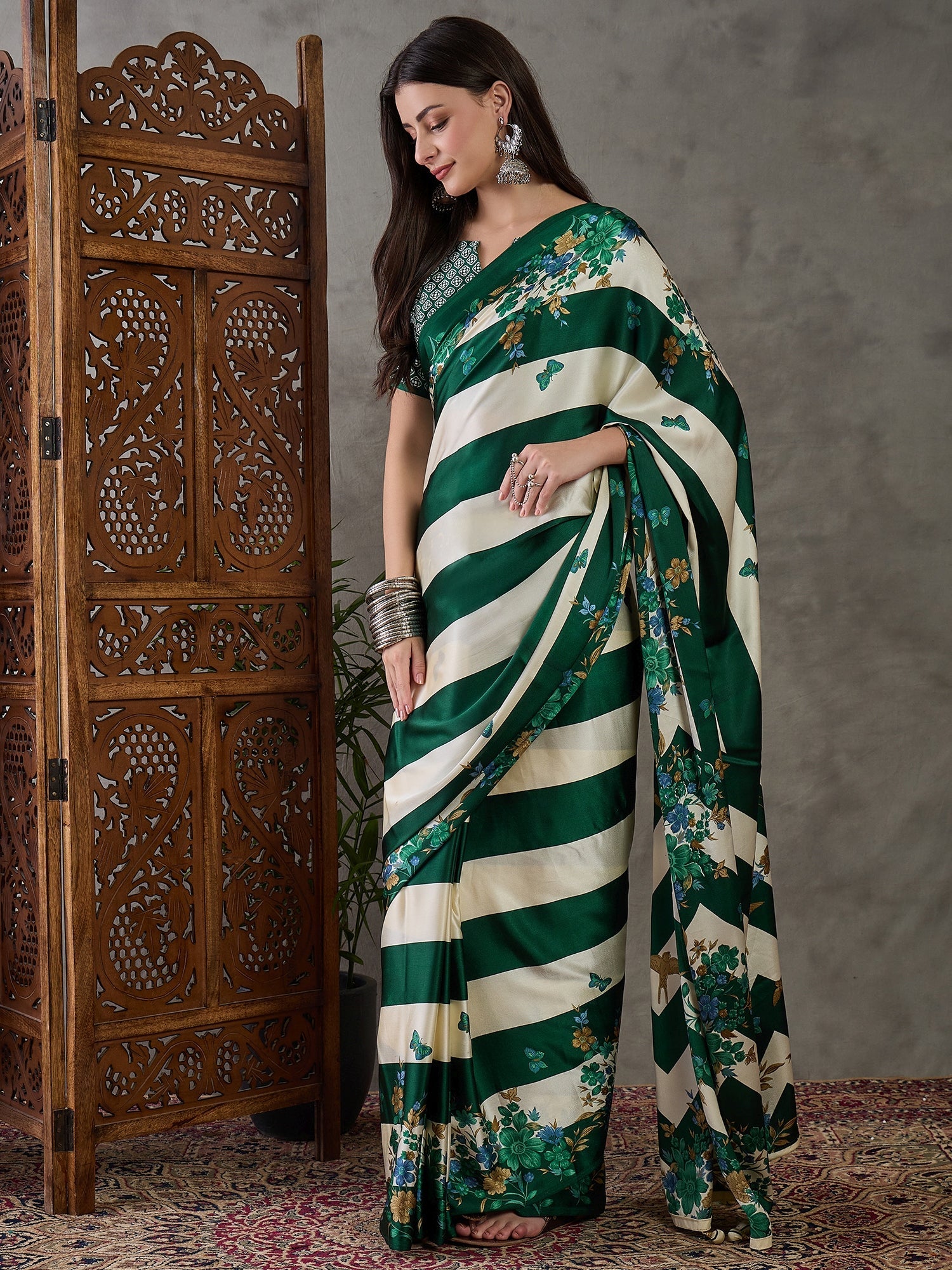 Elaria Contemporary Semi Modal Saree for Special Occasions ClothsVilla