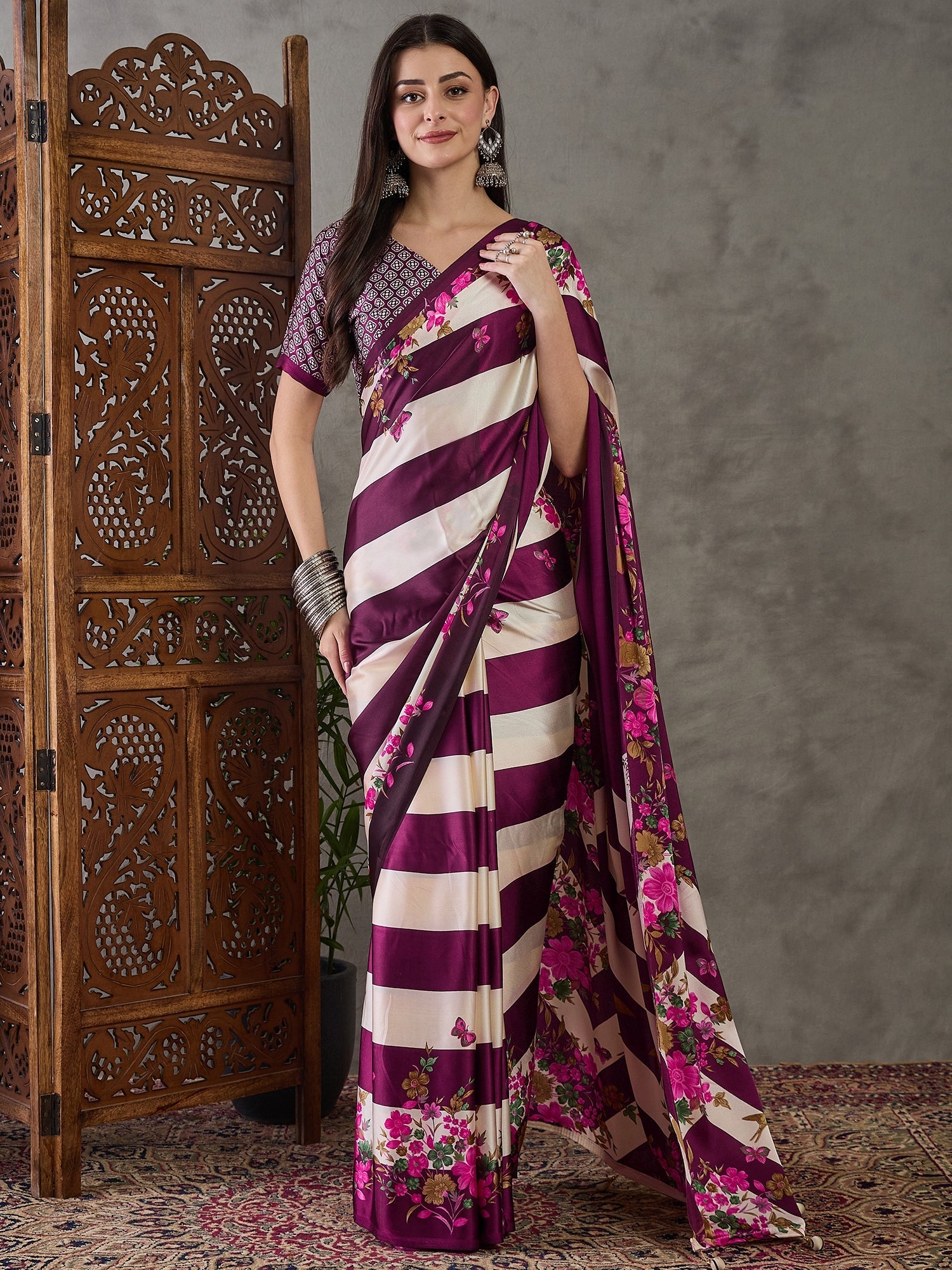 Elaria Contemporary Semi Modal Saree for Special Occasions ClothsVilla