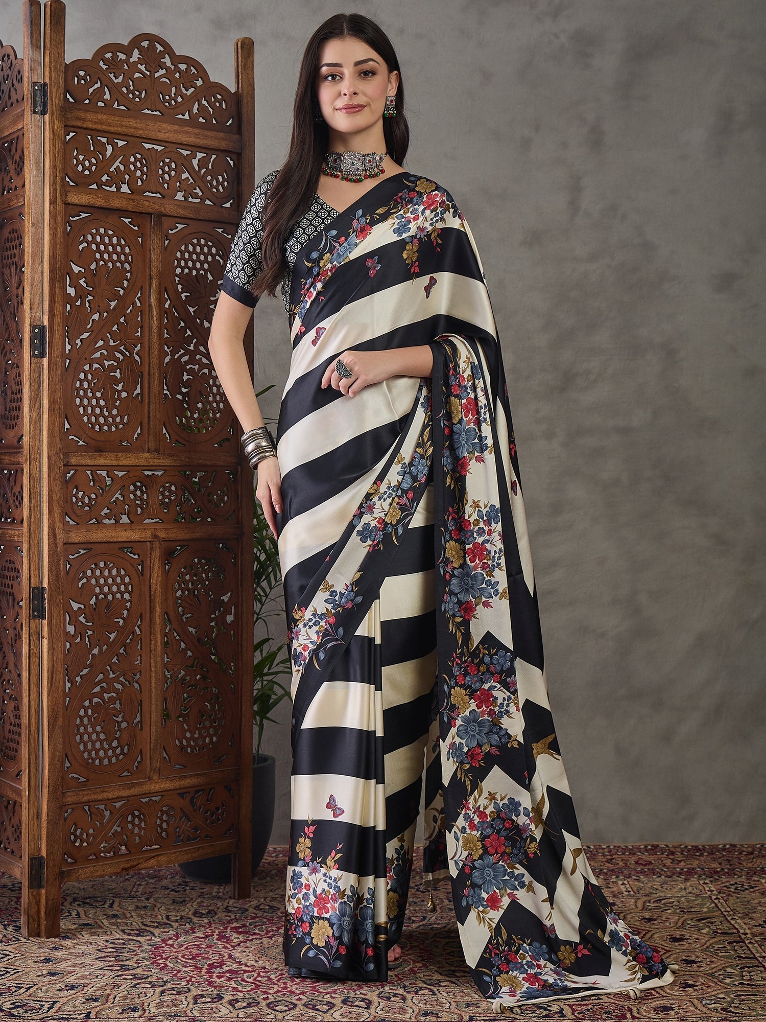 Elaria Contemporary Semi Modal Saree for Special Occasions ClothsVilla