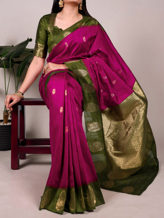 Elegant Cotton Zari Weaving Saree ClothsVilla