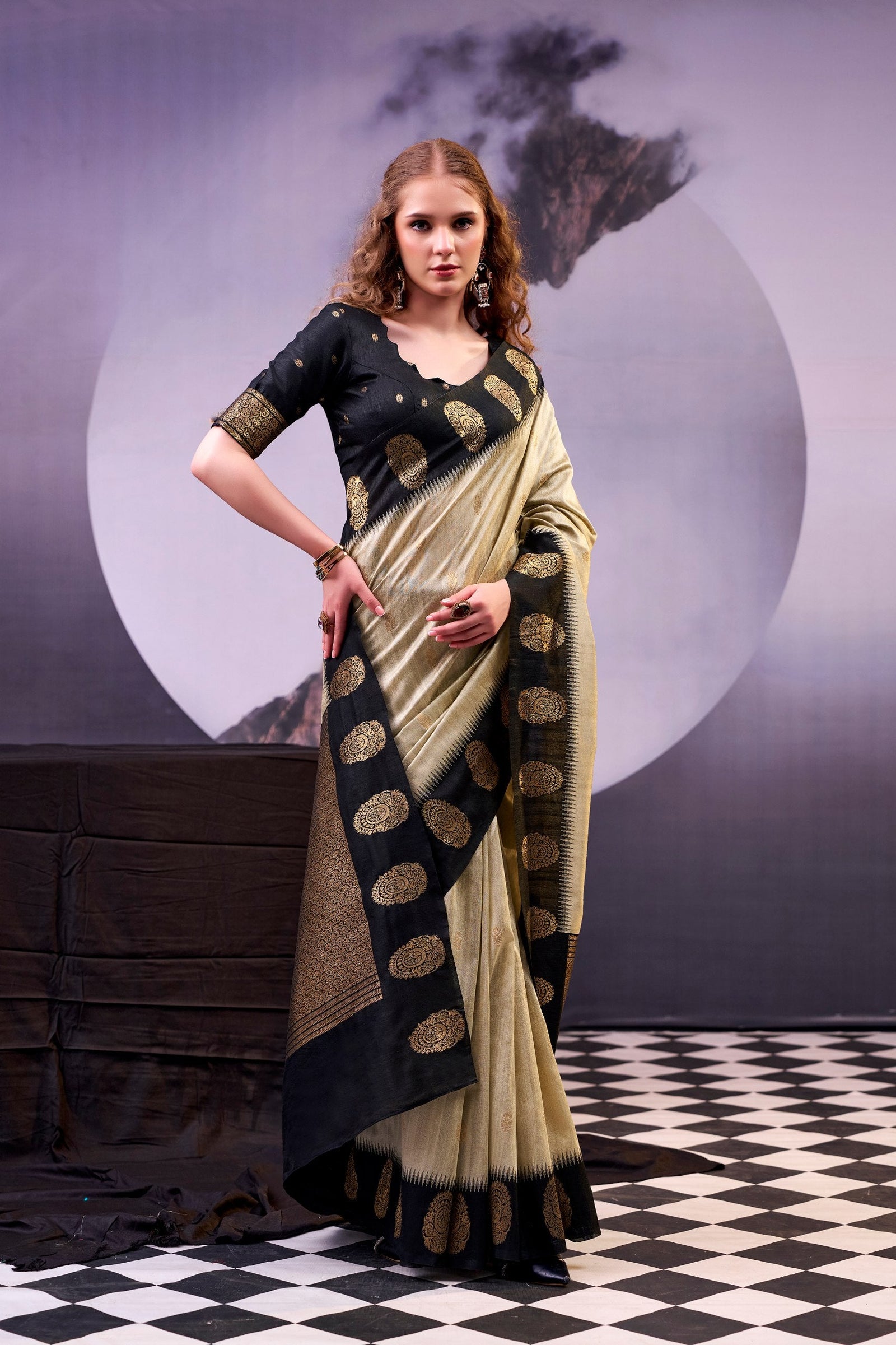 Elegant Cotton Zari Weaving Saree ClothsVilla