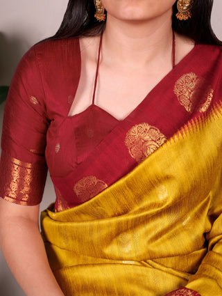 Elegant Cotton Zari Weaving Saree ClothsVilla