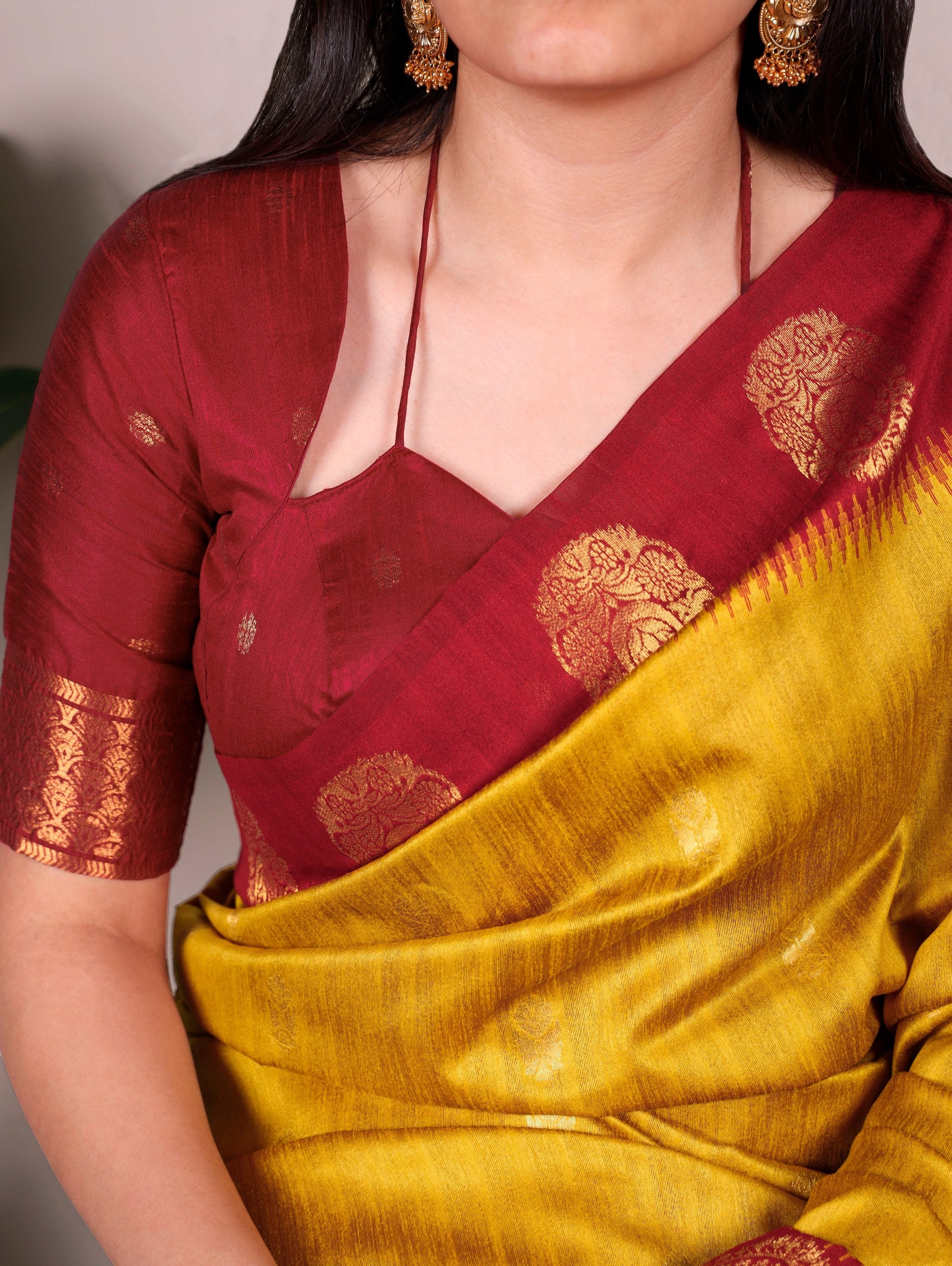 Elegant Cotton Zari Weaving Saree ClothsVilla