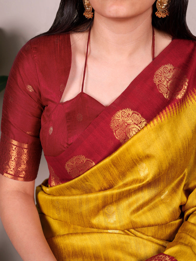 Elegant Cotton Zari Weaving Saree ClothsVilla