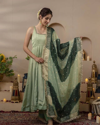 Elegant Designer Gown Set in Star Georgette with Digital Print Dupatta ClothsVilla