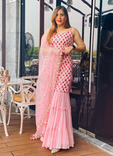 Load image into Gallery viewer, Elegant Faux Georgette Sharara Suit with Sequined Dupatta ClothsVilla