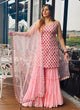Load image into Gallery viewer, Elegant Faux Georgette Sharara Suit with Sequined Dupatta ClothsVilla