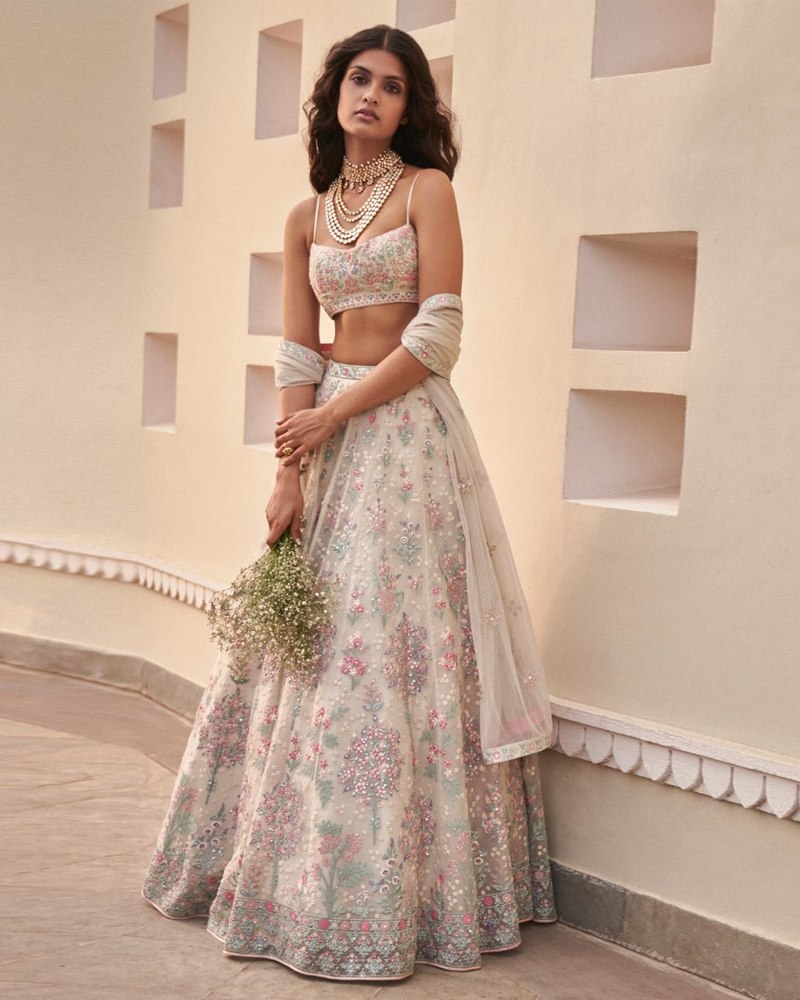 Elegant Georgette Lehenga Choli Set with Thread Embroidery and Sequined Dupatta ClothsVilla Main image
