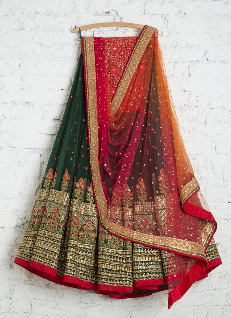 Elegant Georgette Lehenga Set with Jari & Thread Embroidery ClothsVilla Main image