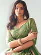 Load image into Gallery viewer, Elegant Green Embroidered Net Mehendi Lehenga Choli ClothsVilla