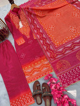 Load image into Gallery viewer, Rani Pink Elegant Designer Party Wear Chinon Silk Top, Palazzo &amp; Dupatta Set Clothsvilla