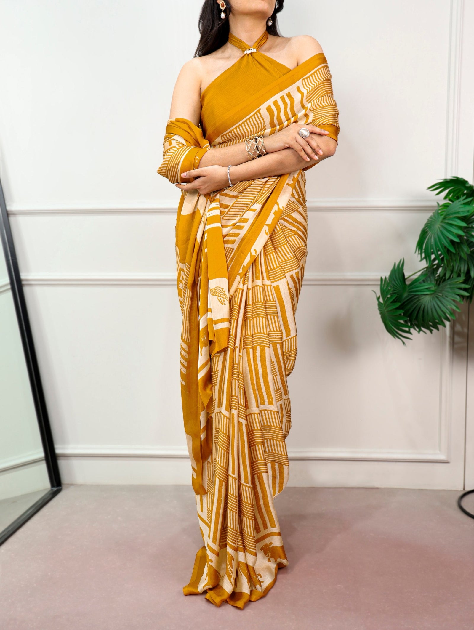 Elegant Satin Chiffon Printed Saree Clothsvilla