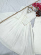 Load image into Gallery viewer, Elegant White Party Wear Alia Cut Anarkali Gown Set with Dupatta &amp; Bottom Clothsvilla