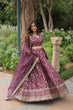 Load image into Gallery viewer, Elegant Wine Jacquard Lehenga Choli with Sequins Embroidery Clothsvilla