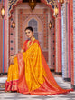 Load image into Gallery viewer, Yellow Elegant Banarasi Tissue Silk Saree with Zari Woven Design ClothsVilla