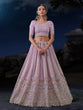 Load image into Gallery viewer, Embroidered Pink Lehenga Choli Set - Soft Net, Thread &amp; Sequin Work ClothsVilla