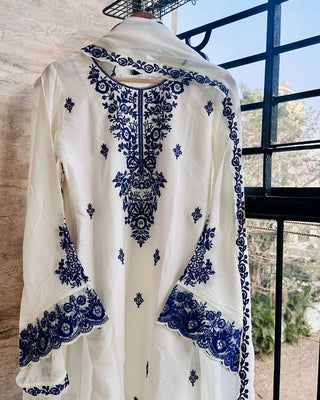 Embroidered Rayon Kurti Palazzo Set ClothsVilla