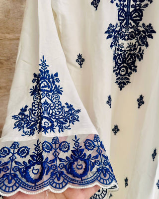 Embroidered Rayon Kurti Palazzo Set ClothsVilla