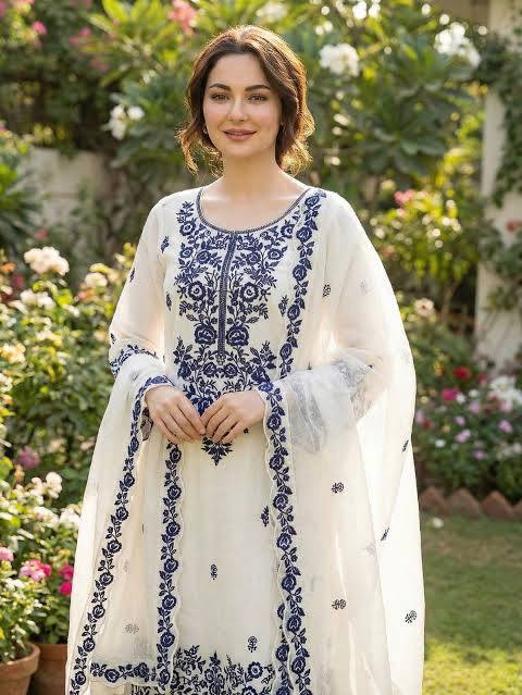 Embroidered Rayon Kurti Palazzo Set ClothsVilla