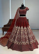 Load image into Gallery viewer, Embroidered Taffeta Lehenga Fabric Set with Dori Work &amp; Sequins ClothsVilla