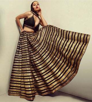 Enchanting Black Lehenga Choli Set with Dupatta for Brides & Bridesmaids ClothsVilla