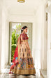 Load image into Gallery viewer, Enchanting Cream Dola Silk Lehenga Choli with Kalamkari Print ClothsVilla