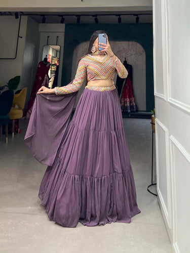 Enchanting Lavender Lehenga Choli: Grace the Wedding Season with Fairytale Elegance ClothsVilla