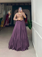 Load image into Gallery viewer, Enchanting Lavender Lehenga Choli: Grace the Wedding Season with Fairytale Elegance ClothsVilla