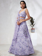 Load image into Gallery viewer, Enchanting Lavender Sequined Lehenga Choli Set with Exquisite Embroidery ClothsVilla