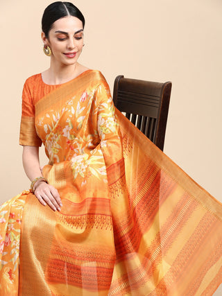 Enchanting Mustard Dola Silk Saree - Perfect for the Wedding Season ClothsVilla