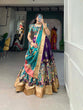 Load image into Gallery viewer, Enchanting Purple Dola Silk Lehenga Choli with Kalamkari Print ClothsVilla