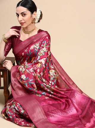 Enchanting Wine Dola Silk Saree - Perfect for the Wedding Season ClothsVilla