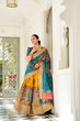 Load image into Gallery viewer, Enchanting Yellow Dola Silk Lehenga Choli with Kalamkari Print ClothsVilla